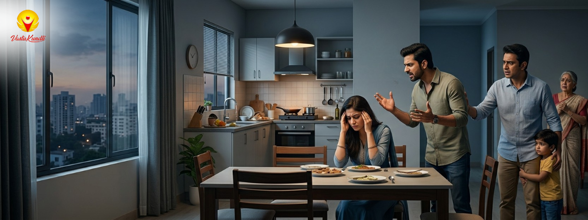 Relationship Stress and Family Discord from Kitchen Placement